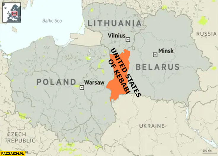 Kraj pomiędzy Polską a Białorusią zjednoczone stany kebabi