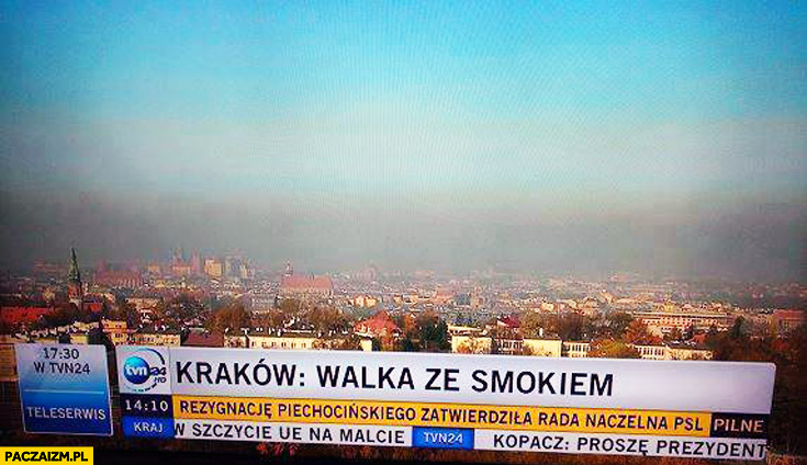 Kraków walka ze smokiem tvn 24