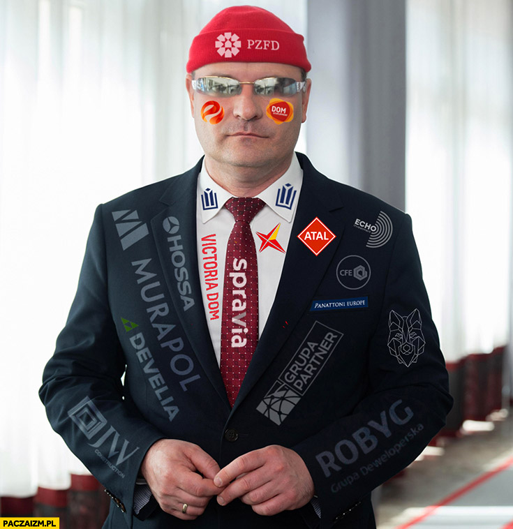 Krzysztof Paszyk w logach sponsorów deweloperzy