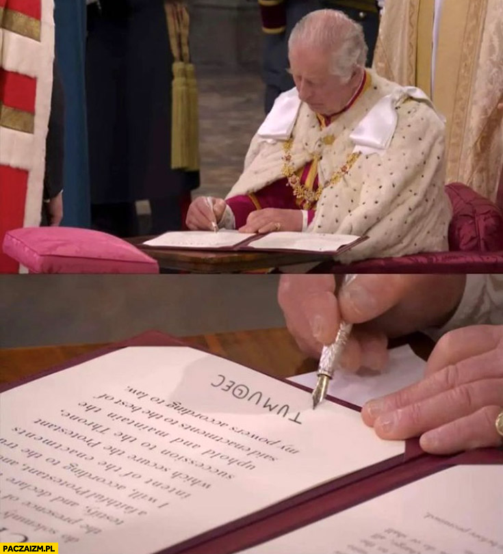 Książę Karol III podpis Tumulec