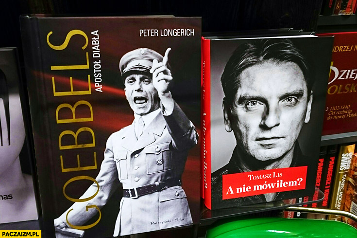 Książka Tomasza Lisa w księgarni obok biografii Goebbelsa