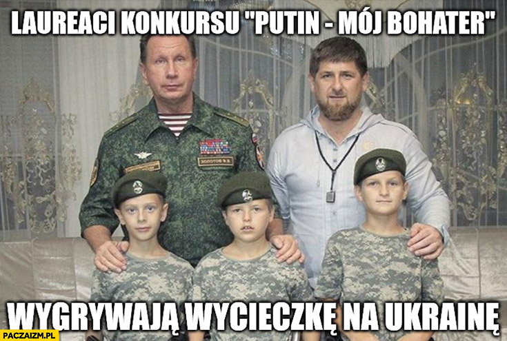 Laureaci konkursu Putin mój bohater wygrywają wycieczkę na Ukrainę generał Denaturov