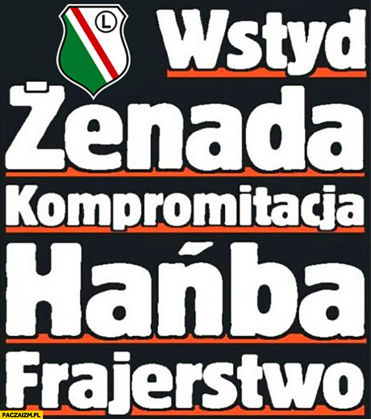 Legia wstyd żenada kompromitacja hańba frajerstwo fakt okładka przeróbka mecz reprezentacji polski