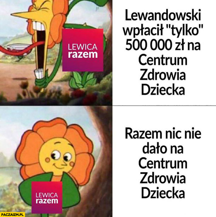 Lewandowski wpłacił tylko pół miliona na centrum zdrowia dziecka tymczasem lewica razem nic nie dala