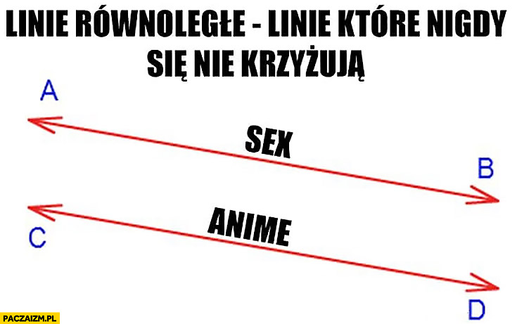 Linie równoległe linie które nigdy się nie krzyżują seks anime