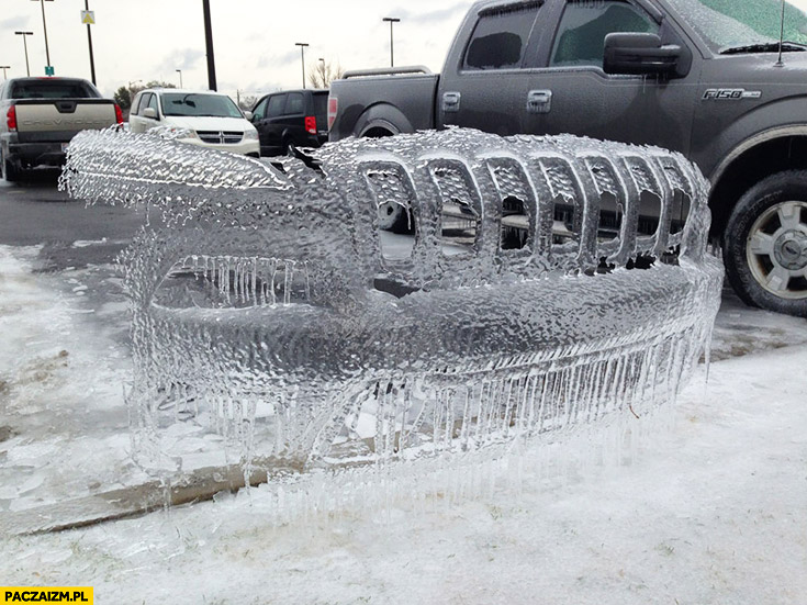 Lód kształt maska Jeepa z lodu odlew