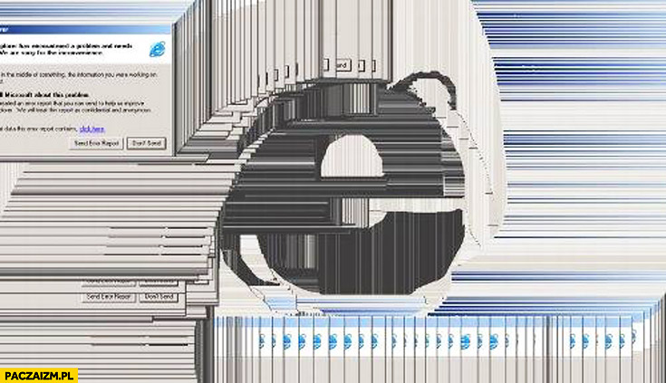 Logo Internet Explorer Edge z błędu Windows