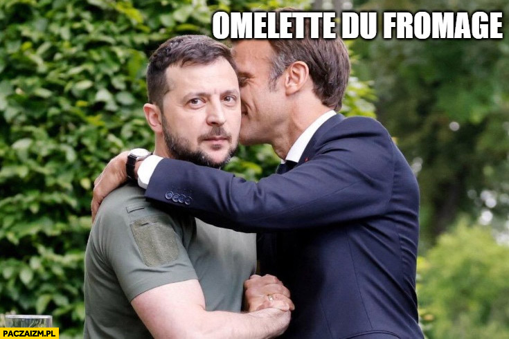 Macron na ucho do Zełenskiego: omlette du fromage