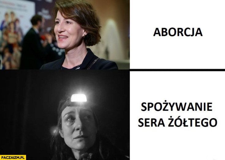 Maja Ostaszewska aborcja vs spożywanie sera żółtego reakcja porównanie