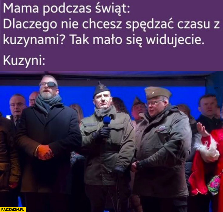 Mama podczas świąt: dlaczego nie chcesz spędzać czasu z kuzynami, tak mało się widujecie? Tymczasem: kuzyni Braun Olszański Jabłonowski