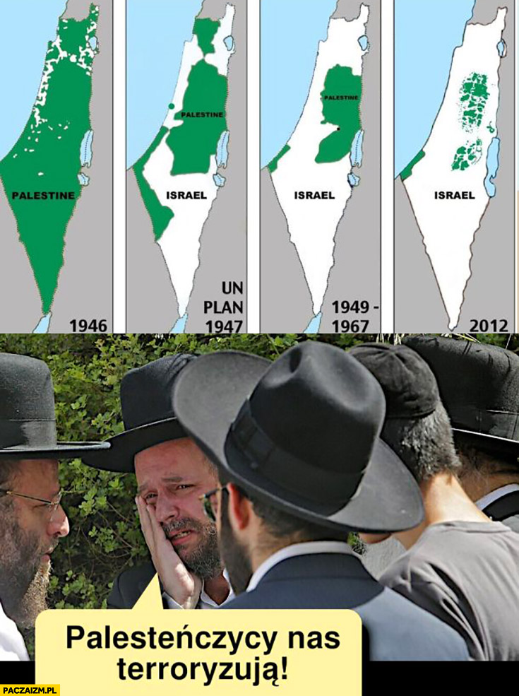 Mapa Izrael Palestyńczycy nas terroryzują