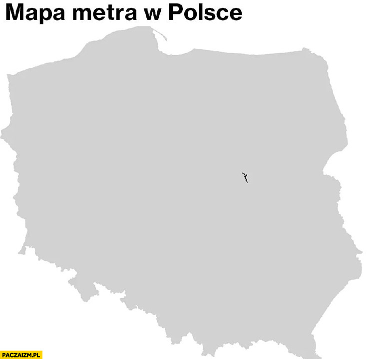 Mapa metra w Polsce tylko w Warszawie