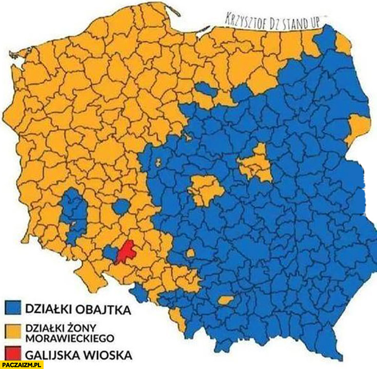 Mapa polski podział działki Obajtka, żony Morawieckiego, galijska wioska