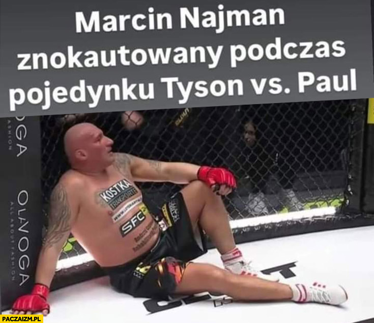 Marcin Najman znokautowany podczas pojedynku Tyson vs Paul