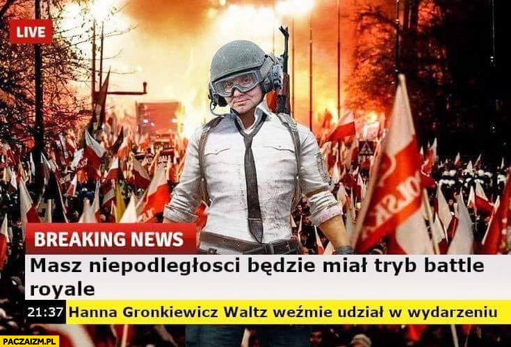 Marsz Niepodległości będzie miał tryb Battle Royale Breaking news Andrzej Duda Hanna Gronkiewicz-Waltz wezmą udział