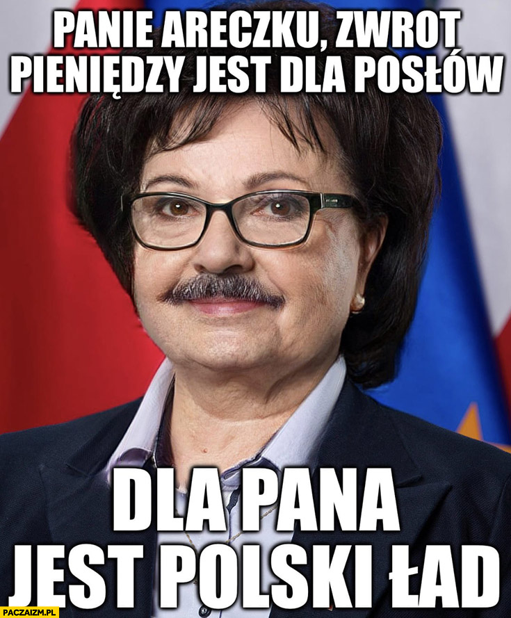 Marszałek Witek Janusz z wąsem panie Areczku zwrot pieniędzy jest dla posłów dla pana jest polski ład
