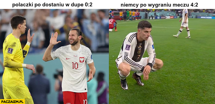 Mecz reprezentacja polski polaczki po dostaniu w dupę 0:2 cieszą się vs Niemcy po wygraniu meczu 4:2 smutni