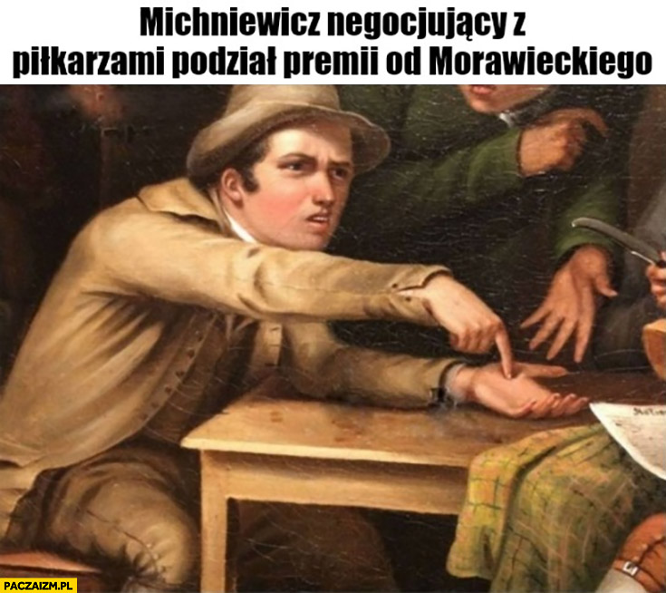 Michniewicz negocjujący z piłkarzami podział premii od Morawieckiego