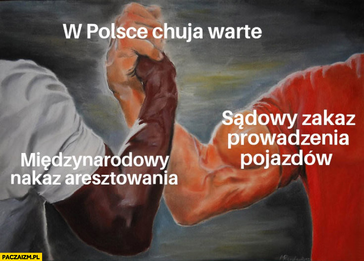 Międzynarodowy nakaz aresztowania, sądowy zakaz prowadzenia pojazdów w Polsce nic nie warte