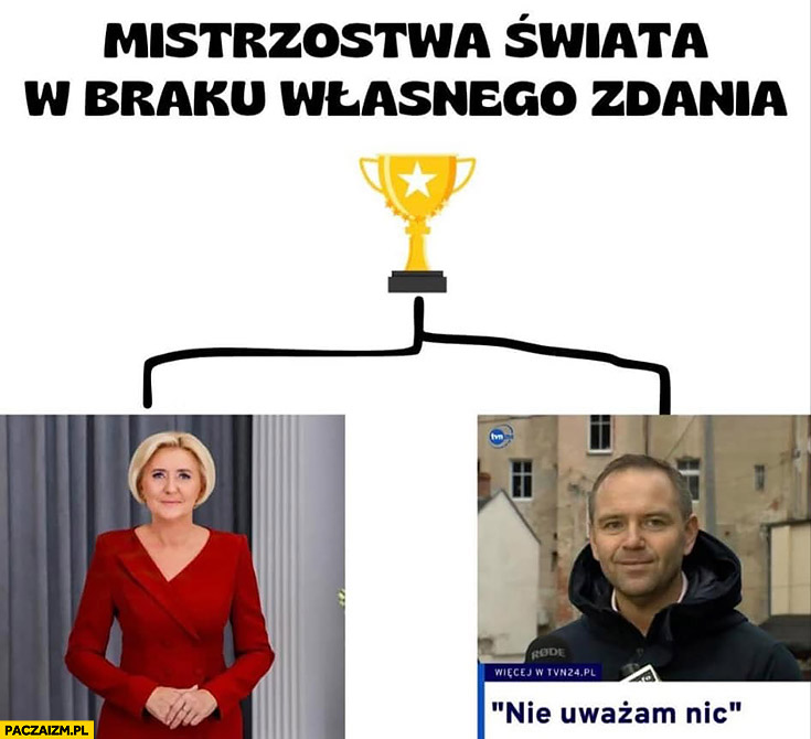 Mistrzostwa świata w braku własnego zdania Agata Duda vs Karol Nawrocki