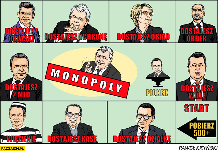 Monopoly PiS Prawo i Sprawiedliwość Kryński