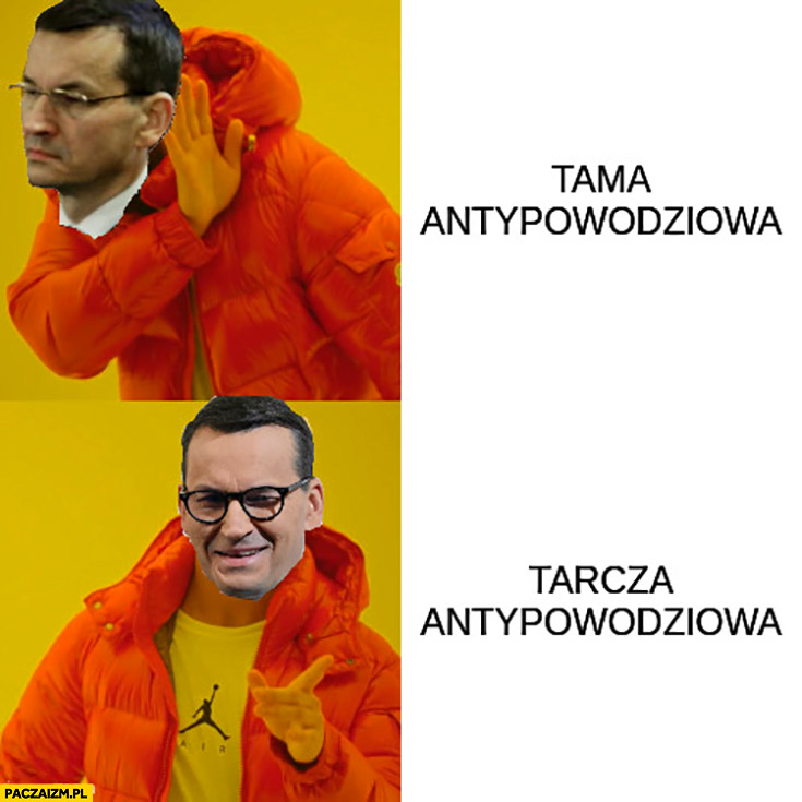 Morawiecki tama antypowodziowa nie chce woli tarcza antypowodziowa