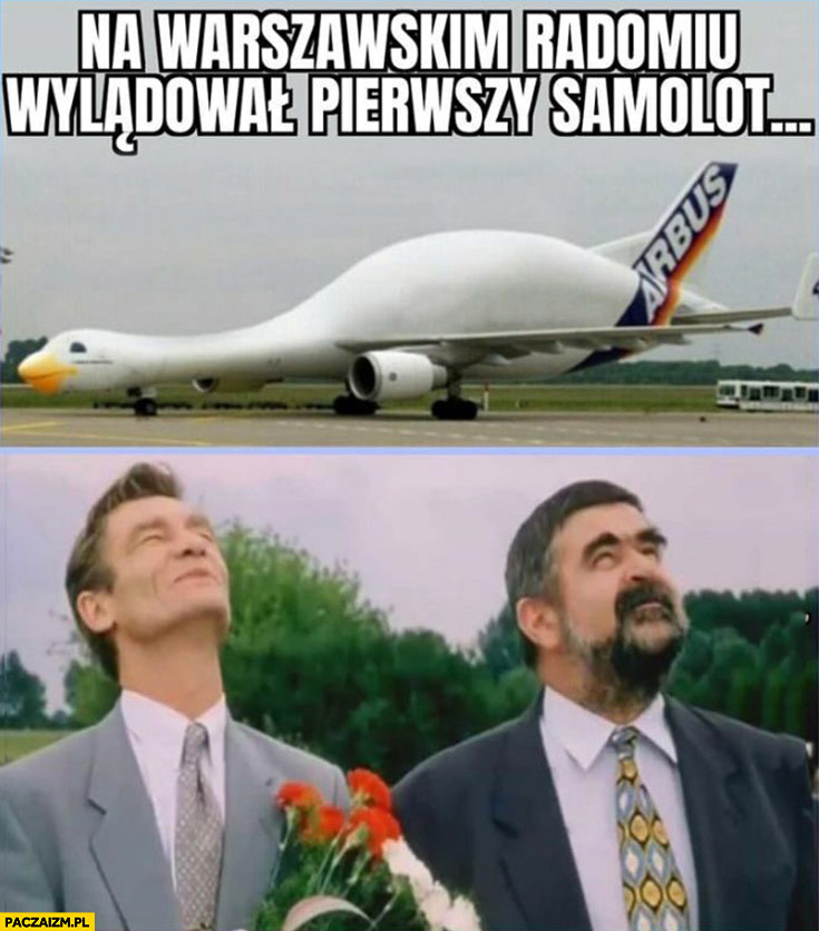 Na warszawskim radomiu wylądował pierwszy samolot kaczka