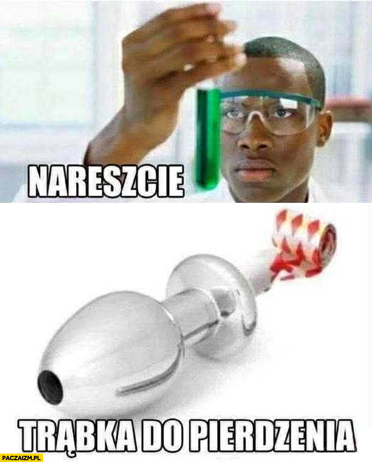 Nareszcie trąbka do pierdzenia czarny naukowiec