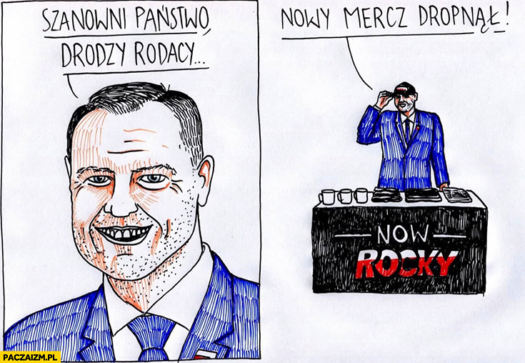 Nawrocki szanowni państwo, drodzy rodacy nowy merch dropnął now rocky