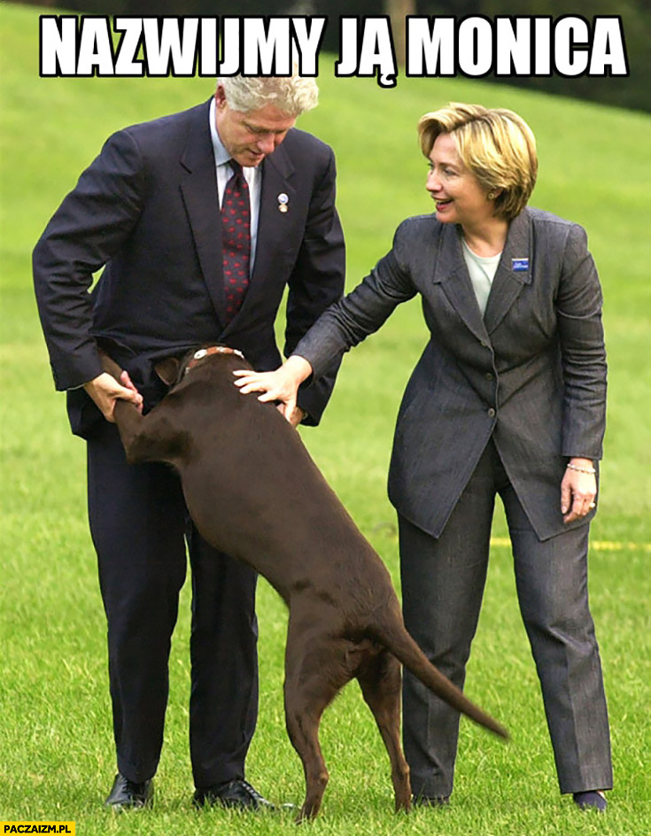 Nazwijmy ją Monica pies skacze Billowi Clintonowi do krocza Lewinsky