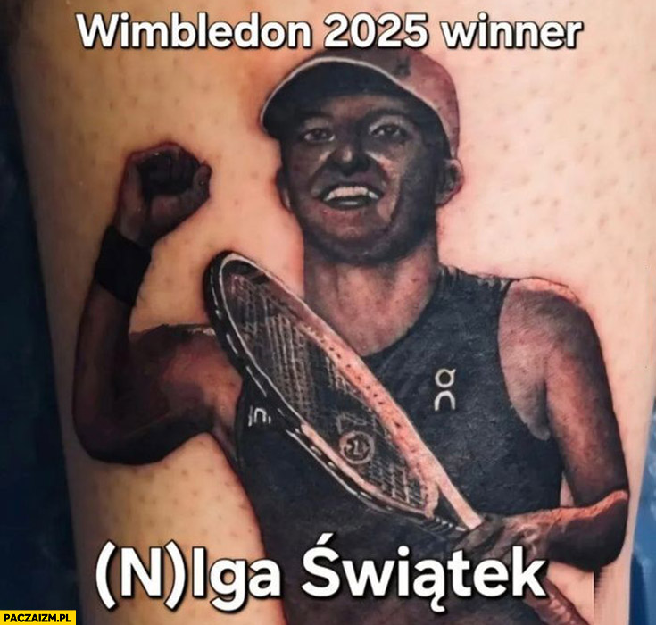 Niga Świątek tatuaż czarna Iga