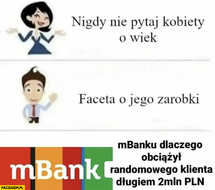 Nigdy nie pytaj mBanku dlaczego obciążył randomowego klienta długiem 2 mln PLN