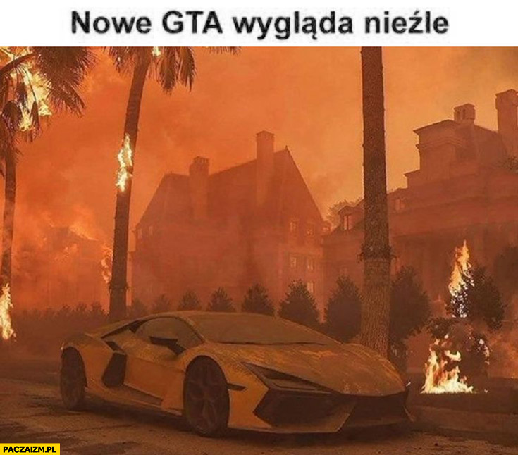 Nowe GTA wygląda niezłe pożar Los Angeles Grand Theft Auto