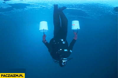 Nurek nosi powietrze pod wodą animacja