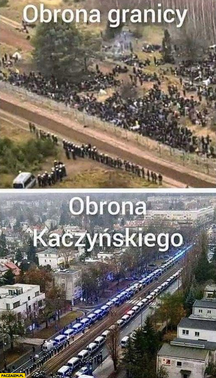Obrona granicy Białoruś przed imigrantami vs obrona Kaczyńskiego porównanie
