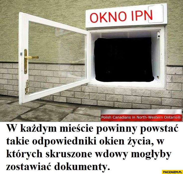 Okno IPN – w każdym mieście powinny powstać odpowiedniki okien życia żeby wdowy mogły zostawiać dokumenty