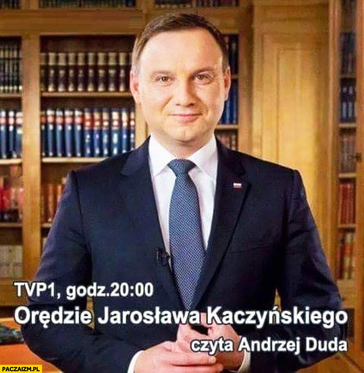Orędzie Jarosława Kaczyńskiego czyta Andrzej Duda TVP