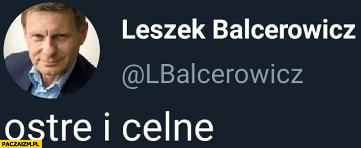 Ostre i celne Leszek Balcerowicz komentarz tweet twitter