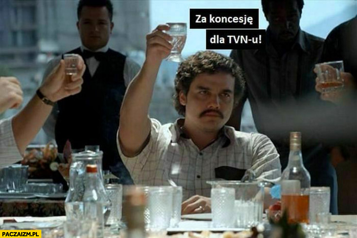 Pablo Escobar toast za koncesje dla TVNu narkobiznes