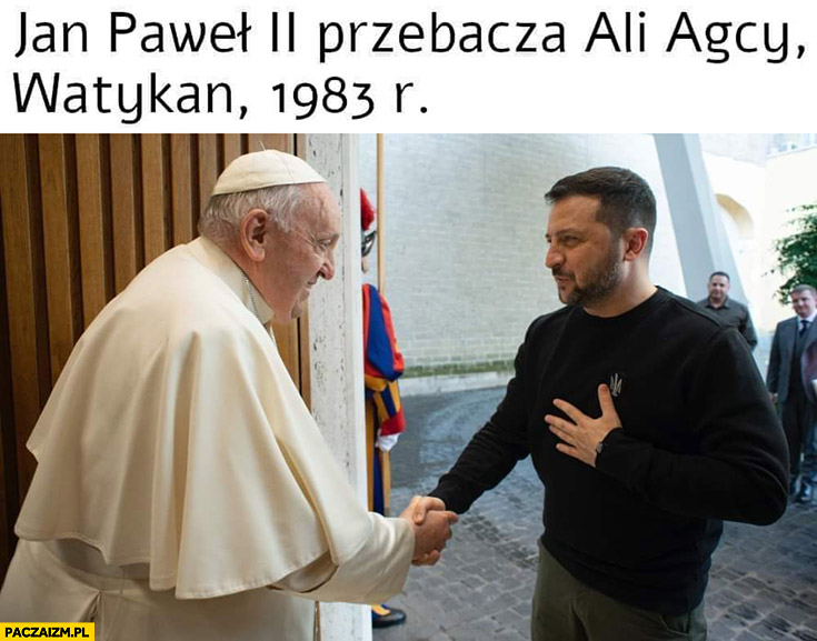 Papież Franciszek Zełenski Jan Paweł 2 przebacza Ali Agcy Watykan 1983