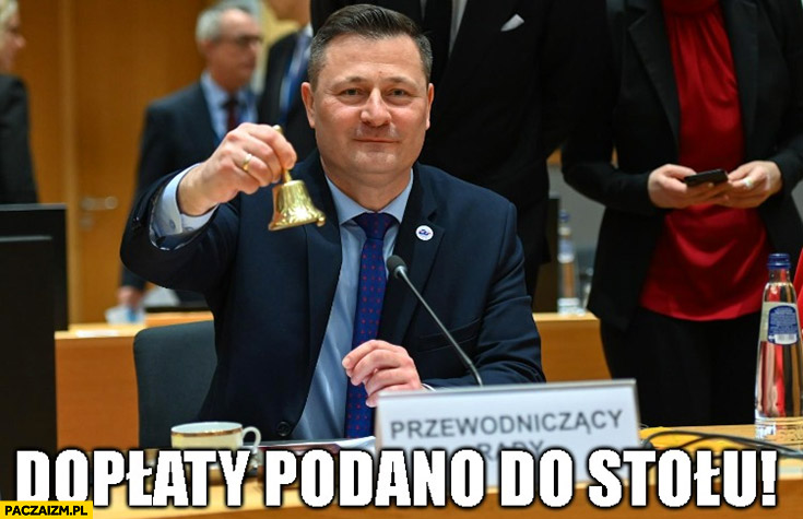 Paszyk dopłaty podano do stołu dzwonek dzwoneczek