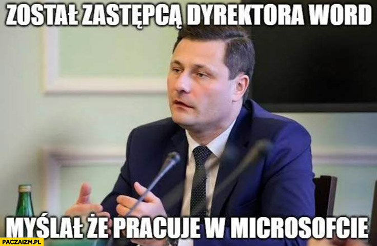 Paszyk został zastępcą dyrektora WORD, myślał, że pracuje w Microsoft