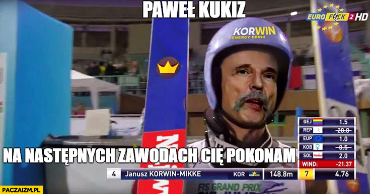 Paweł Kukiz na następnych zawodach Cię pokonam Korwin skoki narciarskie