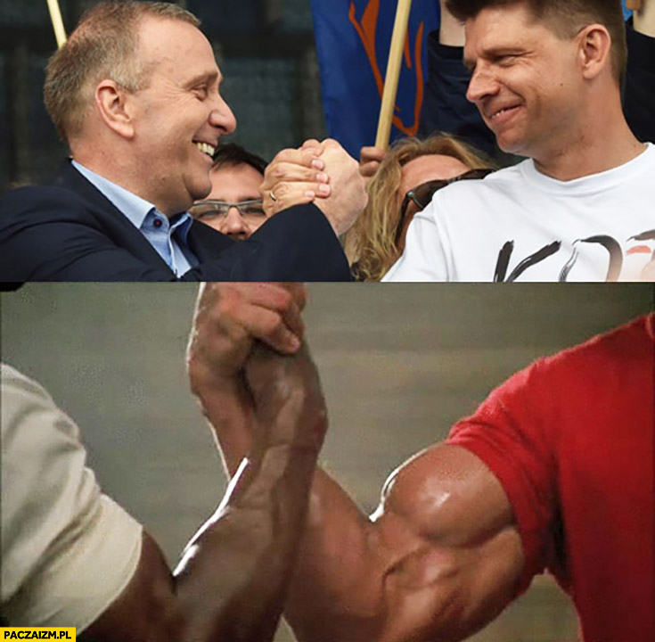 Petru Schetyna przybijają piątkę przyjaźń biceps
