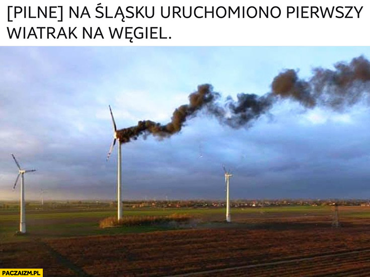 Pilne na Śląsku uruchomiono pierwszy wiatrak na węgiel
