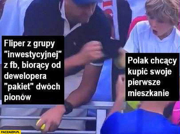 Piotr Szczerek fliper z grupy inwestycyjnej z fb biorący od dewelopera pakiet dwóch pionów vs dziecko polak chcący kupić swoje pierwsze mieszkanie
