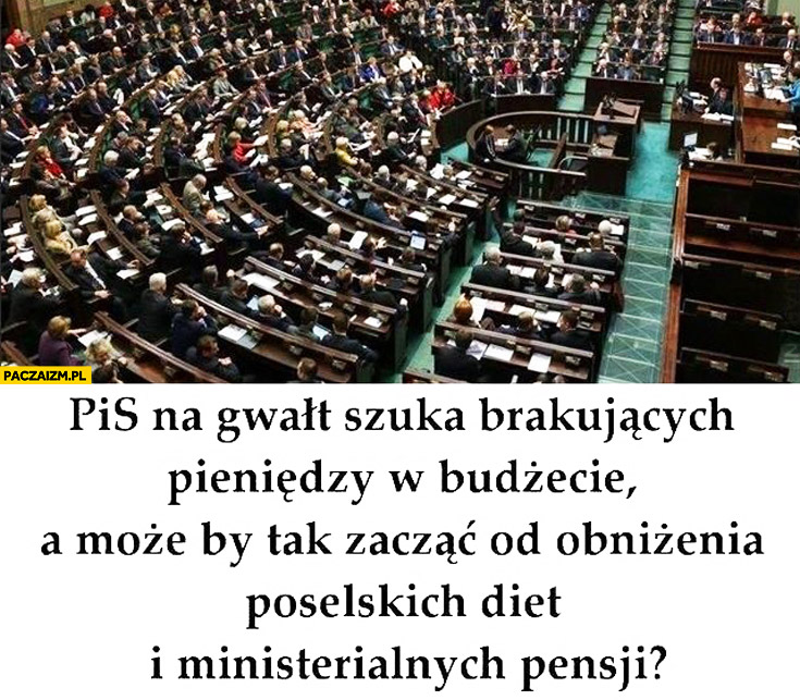 PiS na gwałt szuka pieniędzy, może by tak zacząć od obniżenia poselskich diet i ministerialnych pensji?