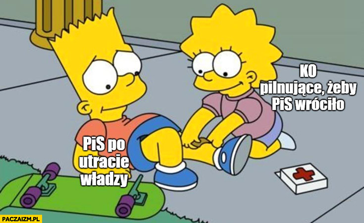 PiS po utracie władzy vs KO pilnujące żeby PiS wróciło Simpsonowie