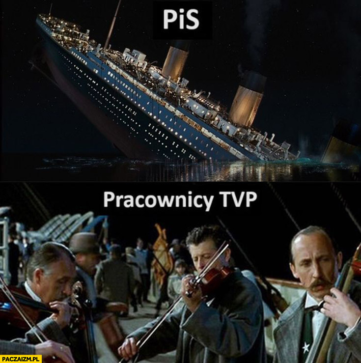 PiS Titanic tonie pracownicy TVP orkiestra gra do końca