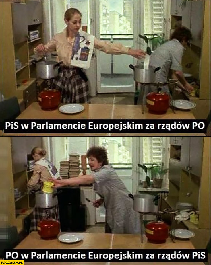 PiS w Parlamencie Europejskim za rządów PO, Platforma w Europarlamencie za rządów Prawa i Sprawiedliwości gotowanie kucharki dosypują sobie